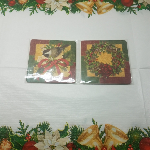 Christmas Holiday Winter Table Runner and Coasters - Picture 5 of 5